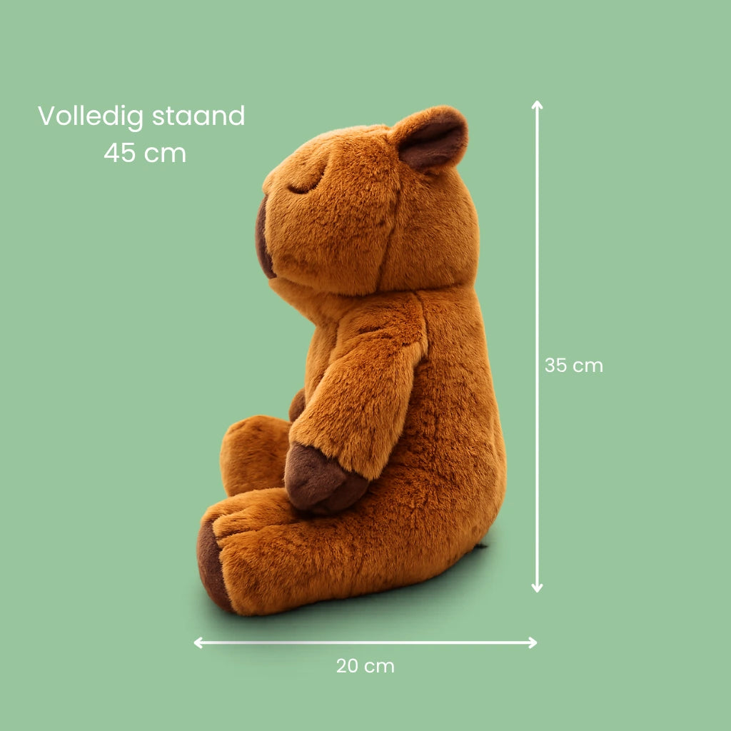 Huggle Buddy Capybara Verzwaringsknuffel (2kg) afmetingen